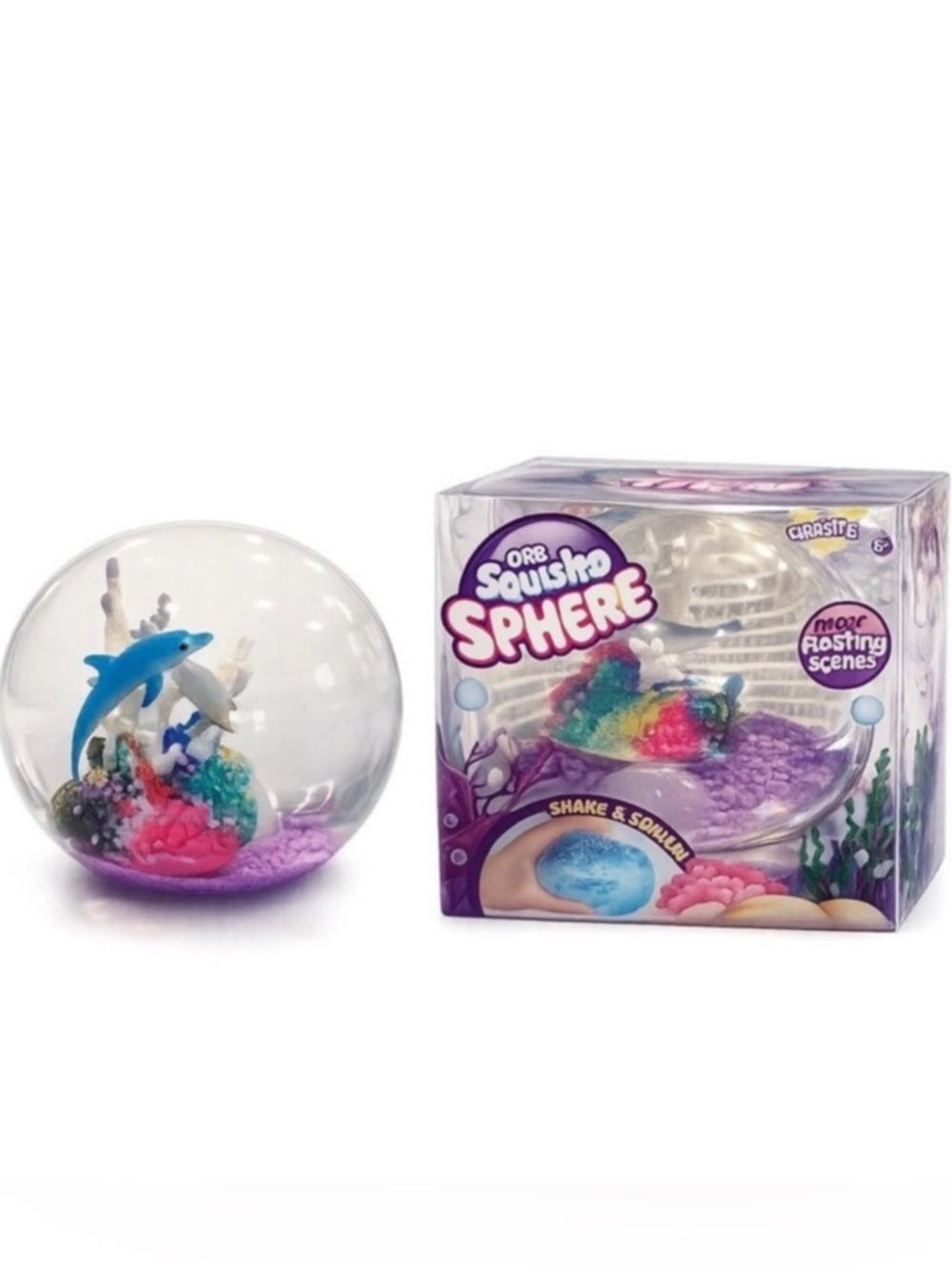 Orb Squish-O Sphere Dolphin 🐬 Aquarium Floating Squishy toy Ocean Viral Tik Tok